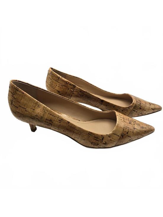 Charles by Charles David Shoes - Charles by Charles David Drew Cork Print Kitten Heel Pointed Toe Pumps Size 6.5M